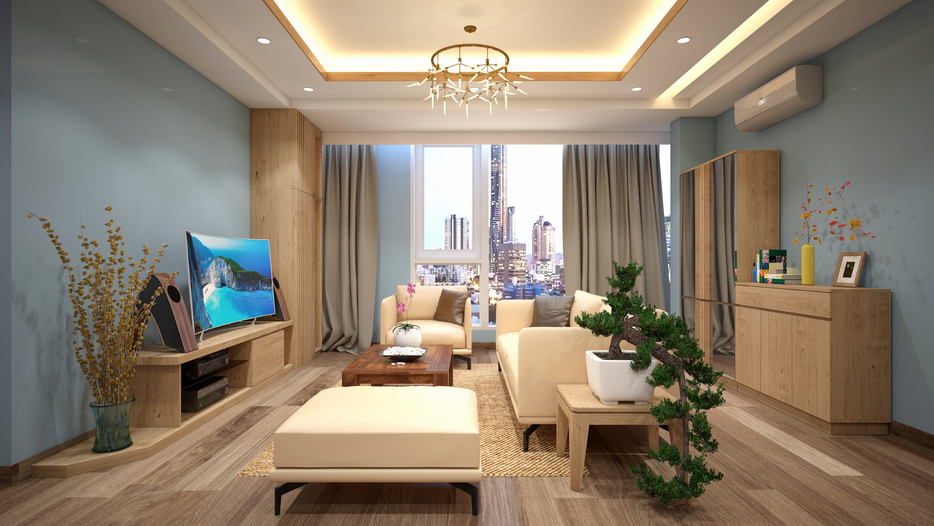 Nội thất căn hộ với gỗ sồi tự nhiên – Gỗ sồi đỏ châu âu